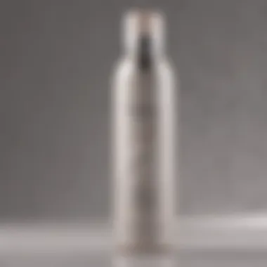 A close-up view of Nexxus Dry Shampoo bottle showcasing its sleek design.