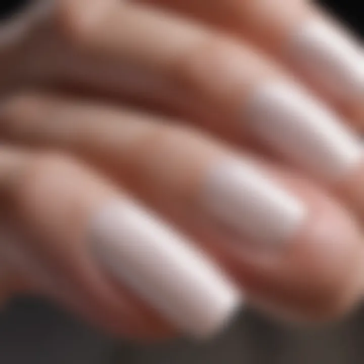 Long-lasting OPI Marshmallow Gel on nails