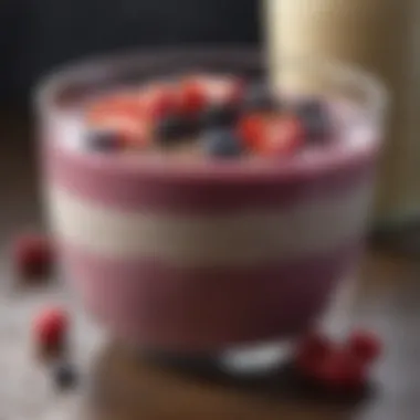 A bowl filled with fresh berries and chia seeds