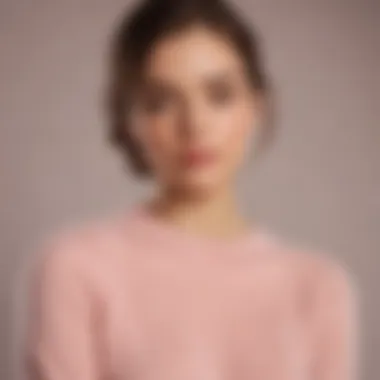 Soft Blush Elegance Elegant Macy's Petite Cashmere Sweater in Soft Blush Hue