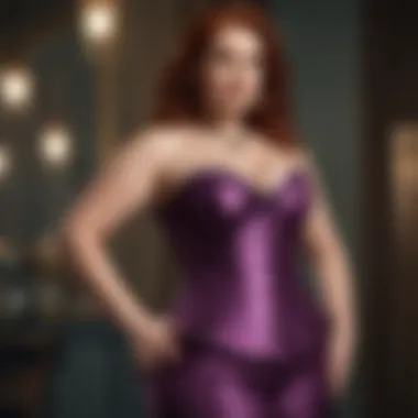 Bold and fierce plus-size corset in rich jewel tones