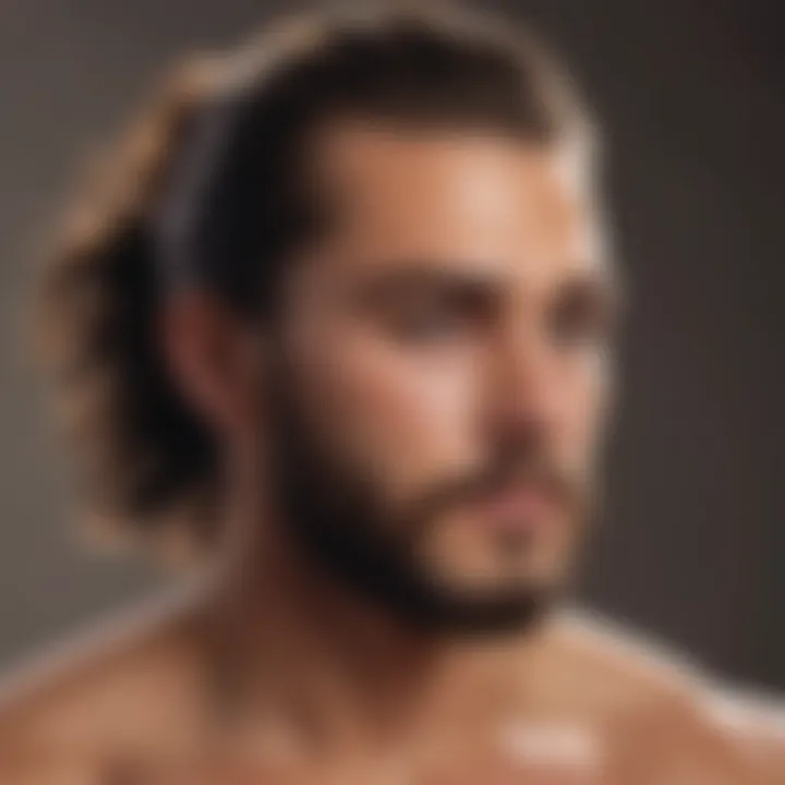 Man bun styled with precision