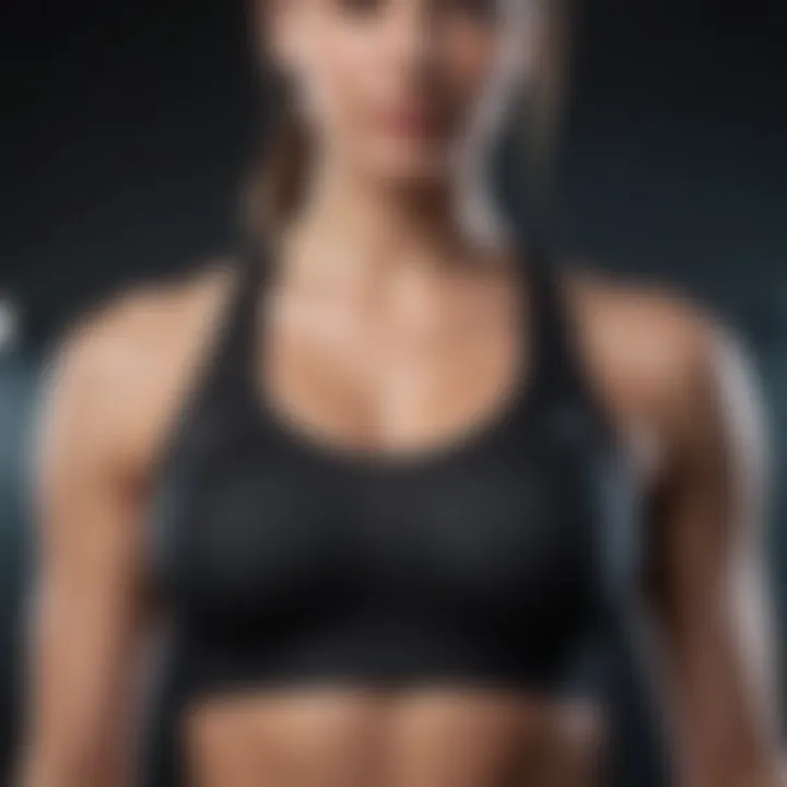 Sports bra with high support for active lifestyles