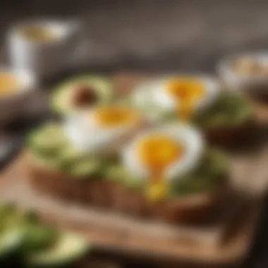 Protein-packed avocado toast with poached eggs