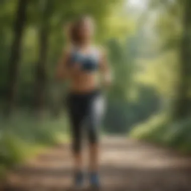 Dynamic scene of a person engaging in an outdoor workout, highlighting exercise as a key component of weight loss