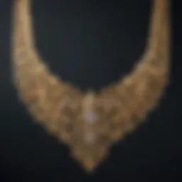 Elegant gold vermeil necklace with intricate design