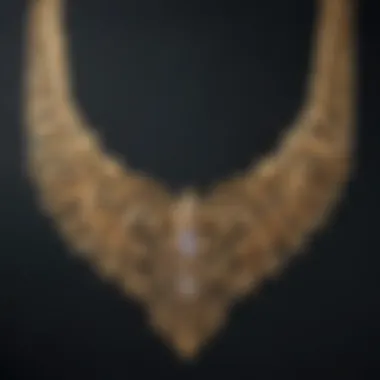 Elegant gold vermeil necklace with intricate design