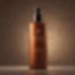 An elegant bottle of self-tanning lotion with a sophisticated design