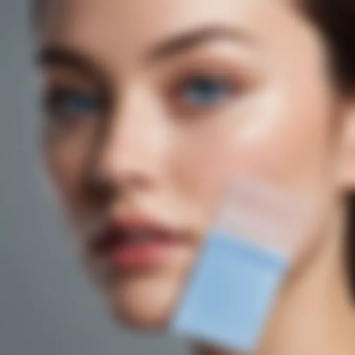 Illustration of Shiseido Blotting Paper Blue in a skincare routine