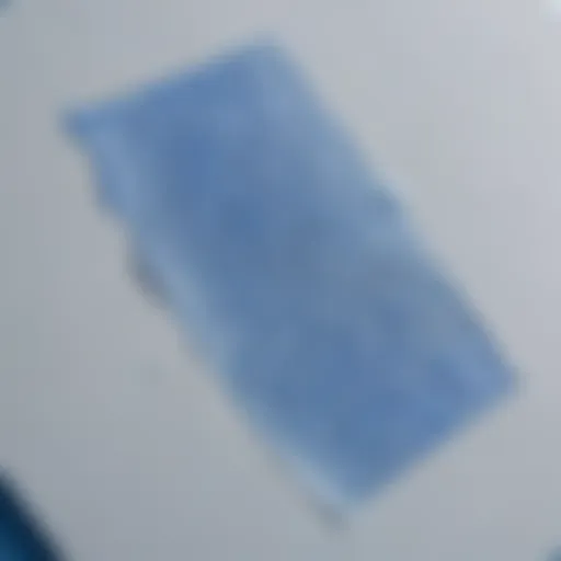 Close-up of Shiseido Blotting Paper Blue showcasing its texture