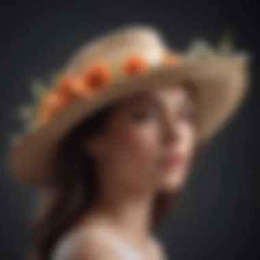 Elegant Spring Hat with Floral Detail