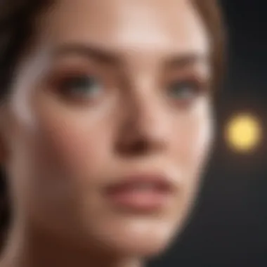 The Essence of Radiant Skin A close-up of healthy skin with a natural glow