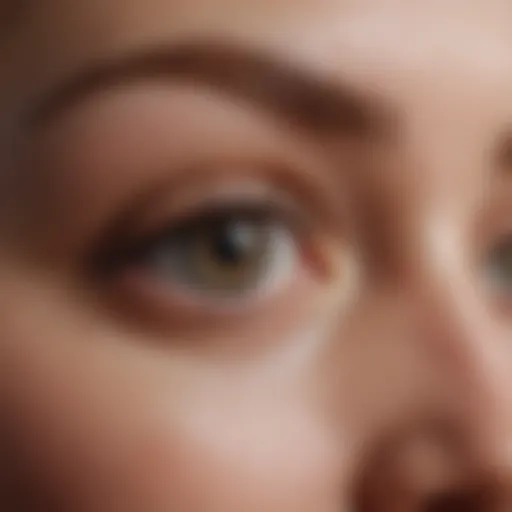 Close-up of a revitalized eye area after treatment