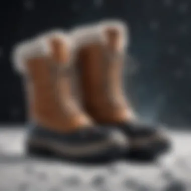 Stylish winter snow boots with modern features