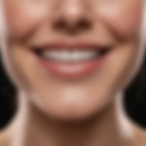 Close-up of a bright smile showcasing whitening effects