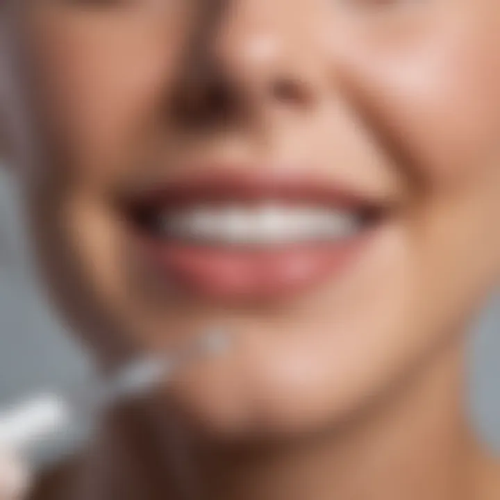 Professional teeth whitening session in a clinic