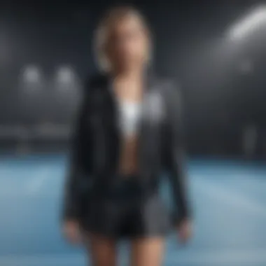 Tennis Skirt Outfit with Edgy Leather Jacket