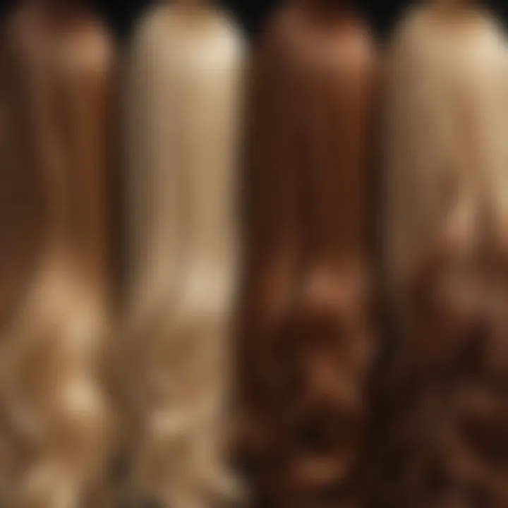 Different hair types displaying color results