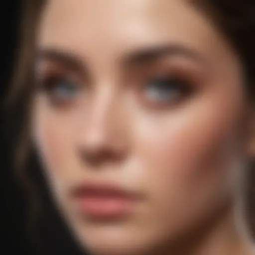 Close-up of elegant false lashes showcasing their natural look