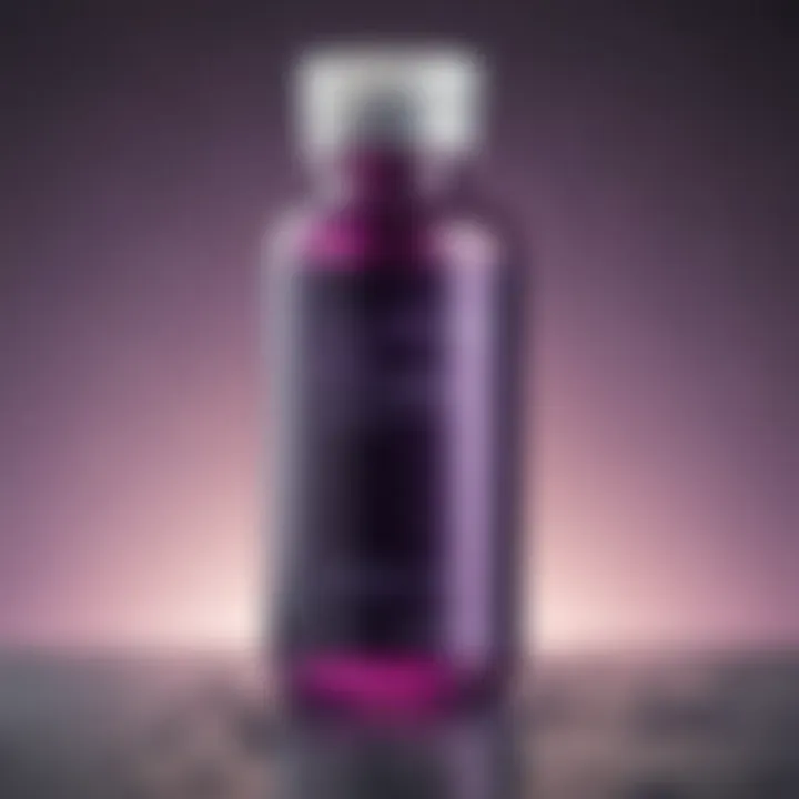 Close-up of Olaplex Purple Shampoo bottle showcasing its formulation