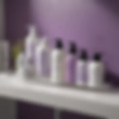 Stylish bathroom shelf displaying Olaplex products