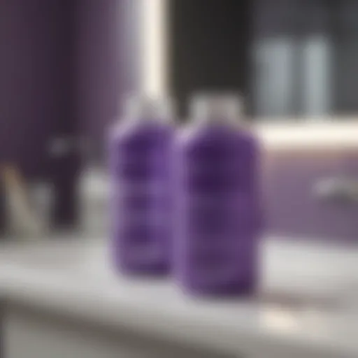 Vibrant Olaplex Purple Shampoo in a bathroom setting