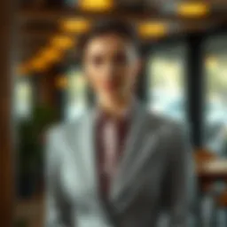 Sophisticated ladies suit in muted tones