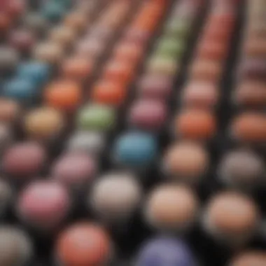 A close-up view of a variety of lip balm tubes showcasing different flavors and textures.