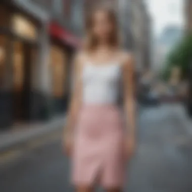 Versatile Styling Ideas for the Midi Slip Skirt Stylish outfit ideas featuring a petite midi slip skirt in different settings.