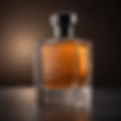 A sophisticated bottle of aftershave with elegant packaging