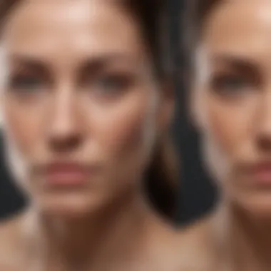 Muscle Definition Transformation Illustration of muscle definition before and after toning