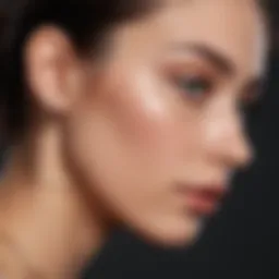 Delicate thin nose ring showcased on a model's profile