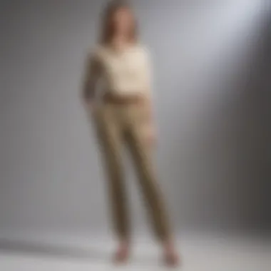 Petite fashionista flaunting the timeless appeal of khaki pants