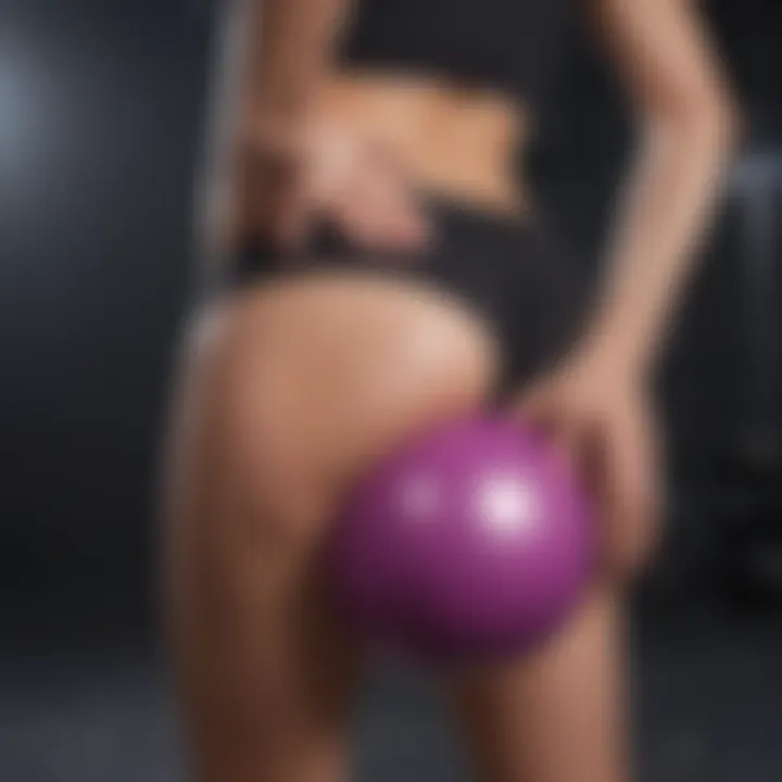 Butt lift exercise with fitness ball