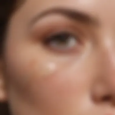 Texture of Topface BB Cream on Skin Swatch of Topface BB Cream on skin demonstrating texture