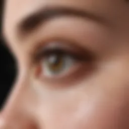 Close-up view of TruSkin Eye Gel applied around the eye area