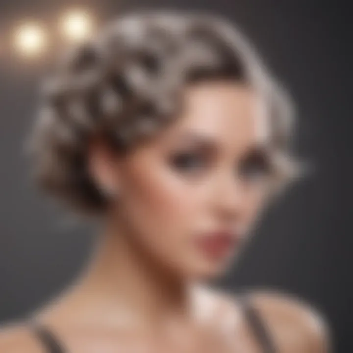 Modern twist on pin curls using silver clips