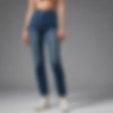 Elegant high waisted stretch mom jeans with a touch of sophistication