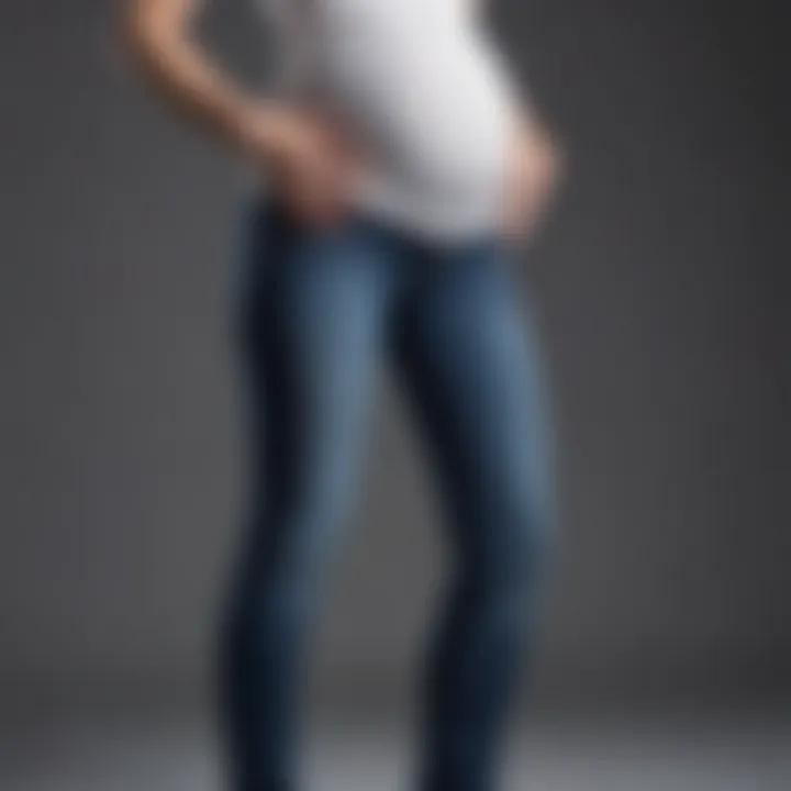 Stylish maternity jeans with adjustable waistband