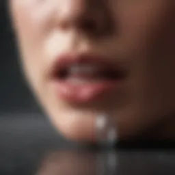 Close-up of a glossy nail finish showcasing reflection