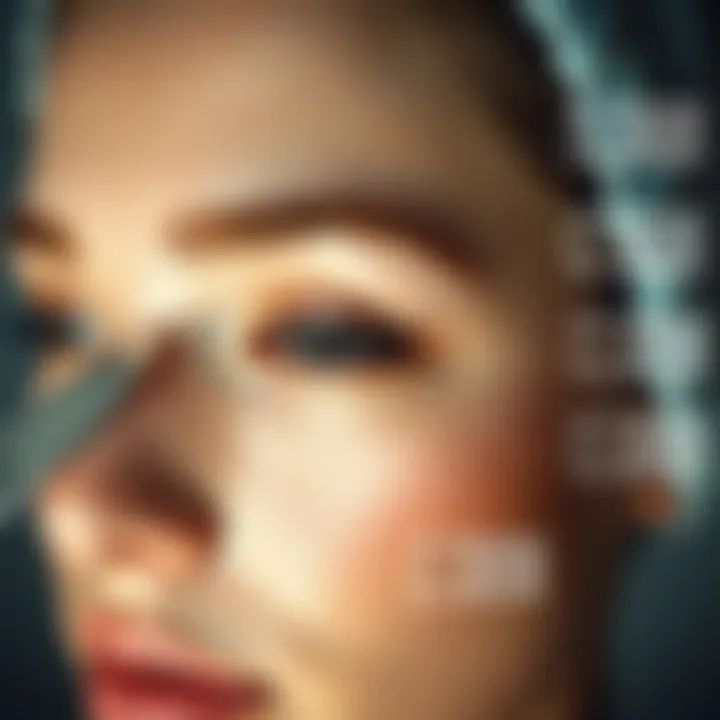 Diagram showing effective treatments for skin peeling under the eyes