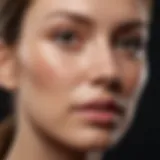 Close-up of healthy skin with visible elasticity