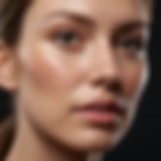 Close-up of healthy skin with visible elasticity