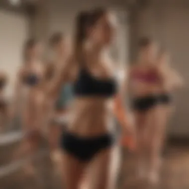 Dynamic Barre Class Experience Barre class in action with participants