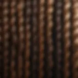 Stylish woven hair display showcasing various textures and colors