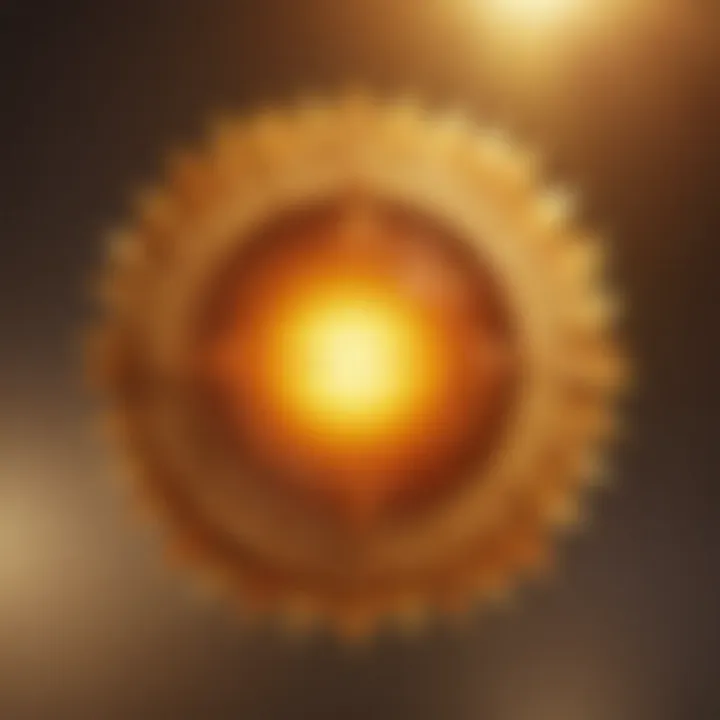 Illustration of a glowing sun representing the Solar Plexus Chakra