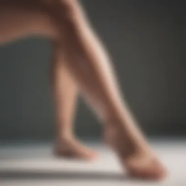 Soothing Gel Relief Artistic depiction of a person experiencing relief after applying a cooling gel on their leg
