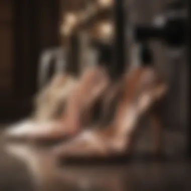 Exquisite Collection of Shoe Stretch Sprays Variety of shoe stretch sprays displayed in a boutique setting