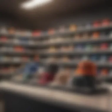 Online store with bucket hats on virtual shelves