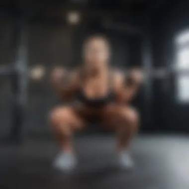 Fit woman doing squats with a barbell, improving bone density